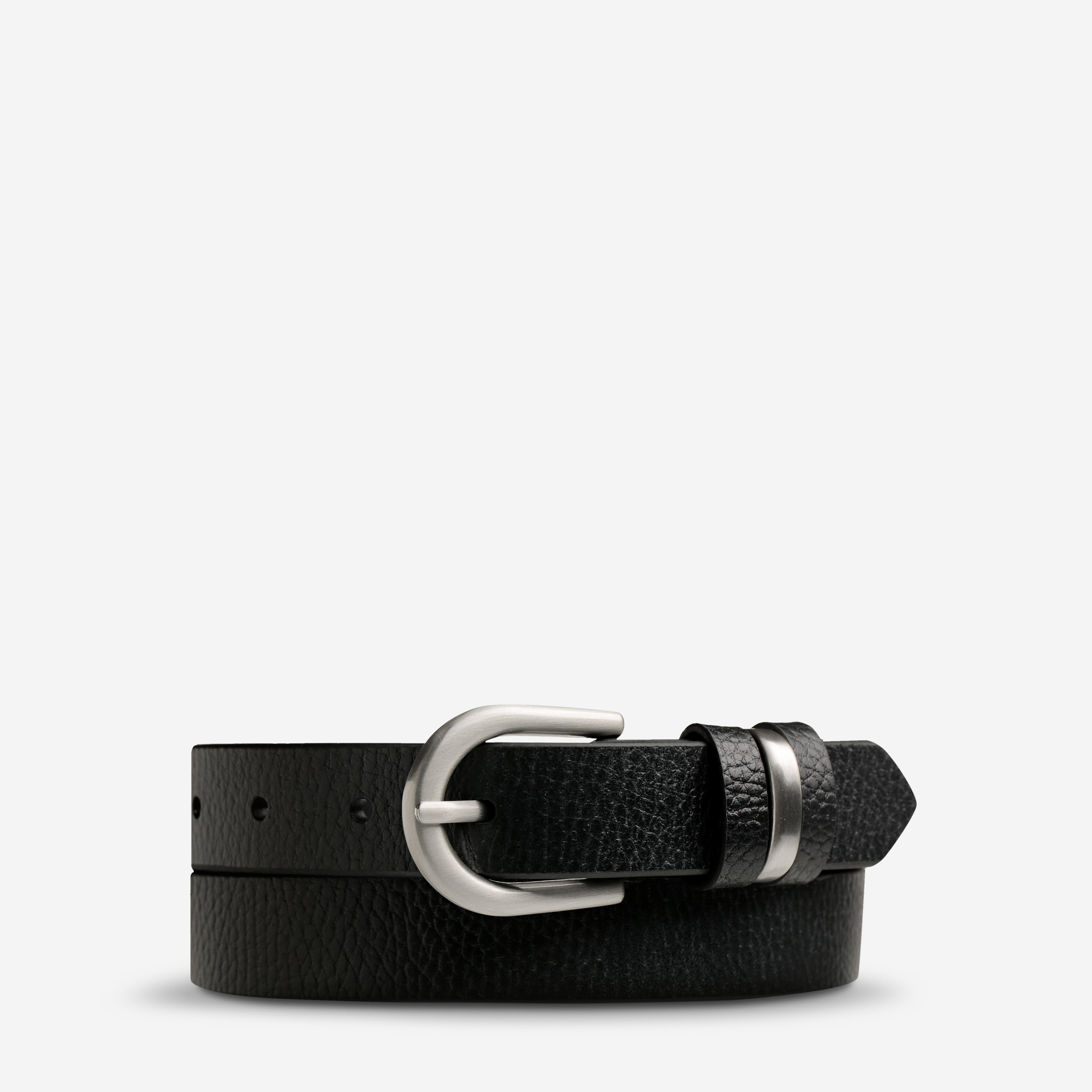 【ARGUE】LONG LETHER BELT/BLACKx silver Wide Loop Two Horse Belt - Black | Levi's® US