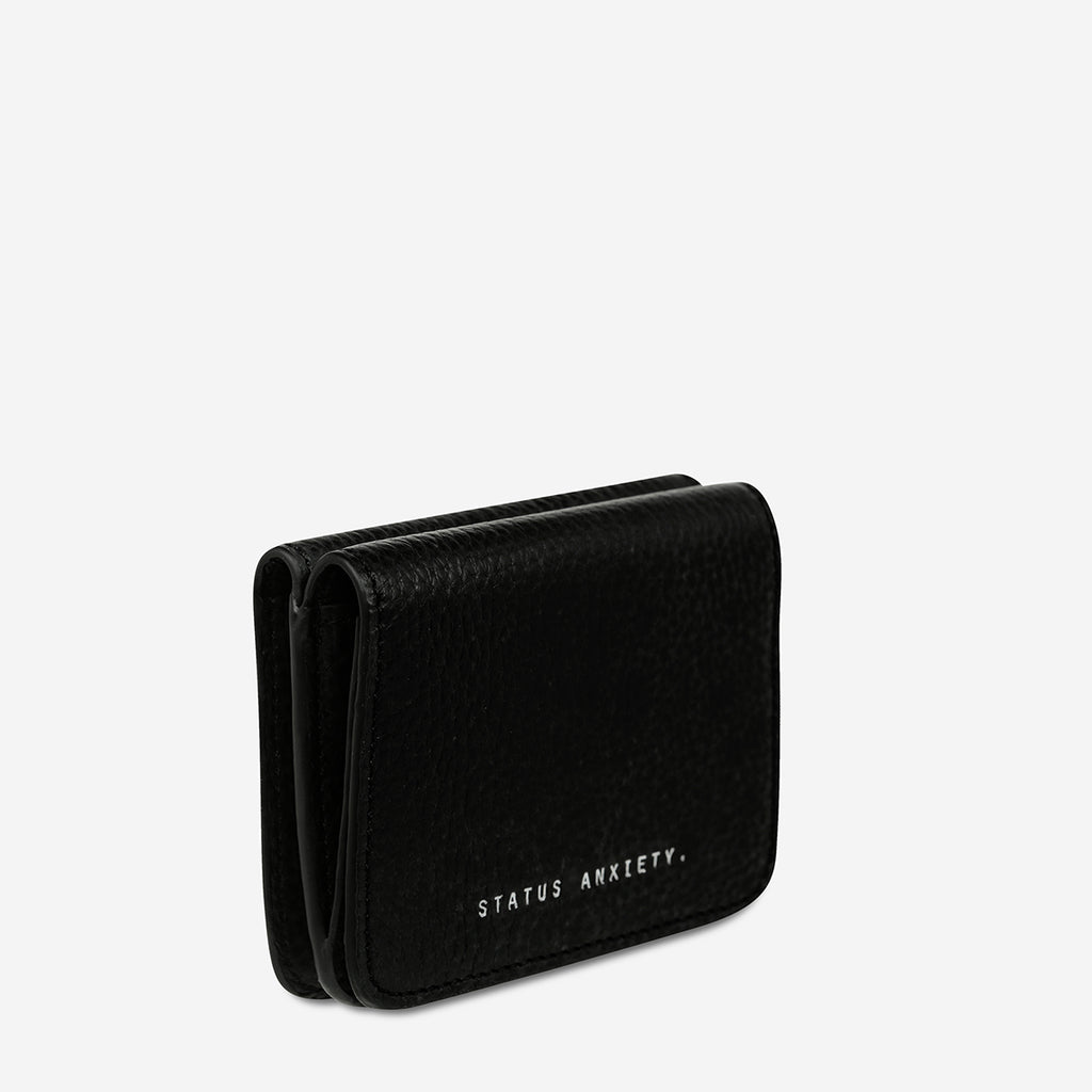 Miles Away Black Leather Wallet Status Anxiety®