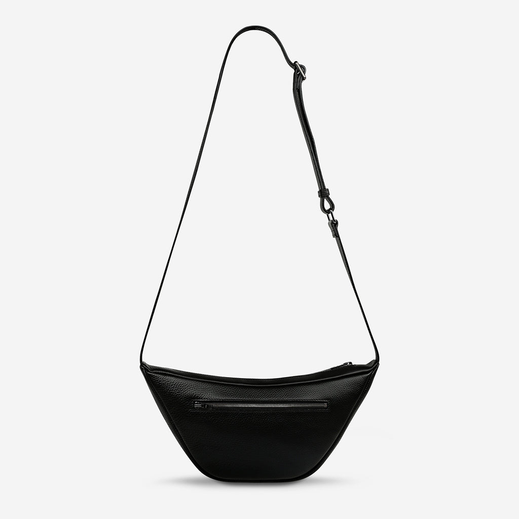 Glued To You Women's Black Leather Crossbody Bag Status Anxiety®
