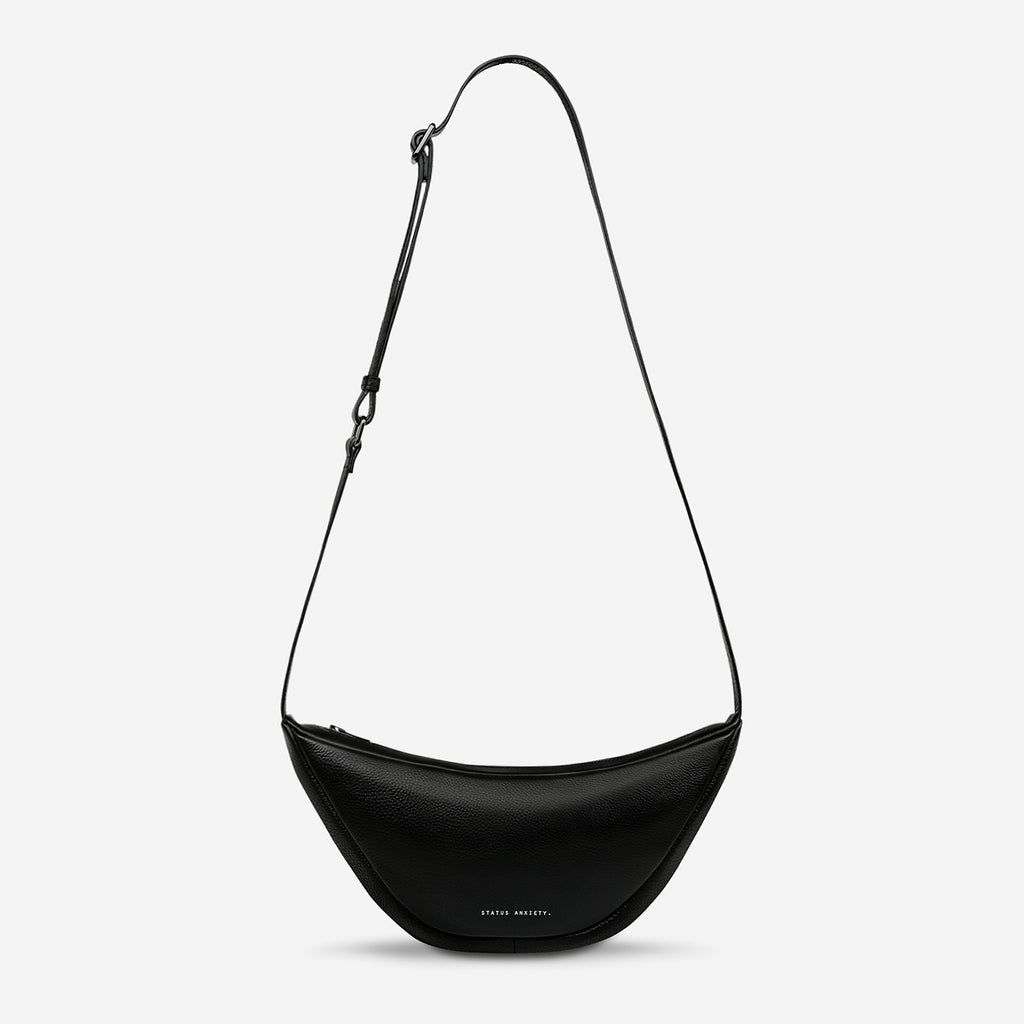 Glued To You Women's Black Leather Crossbody Bag | Status
