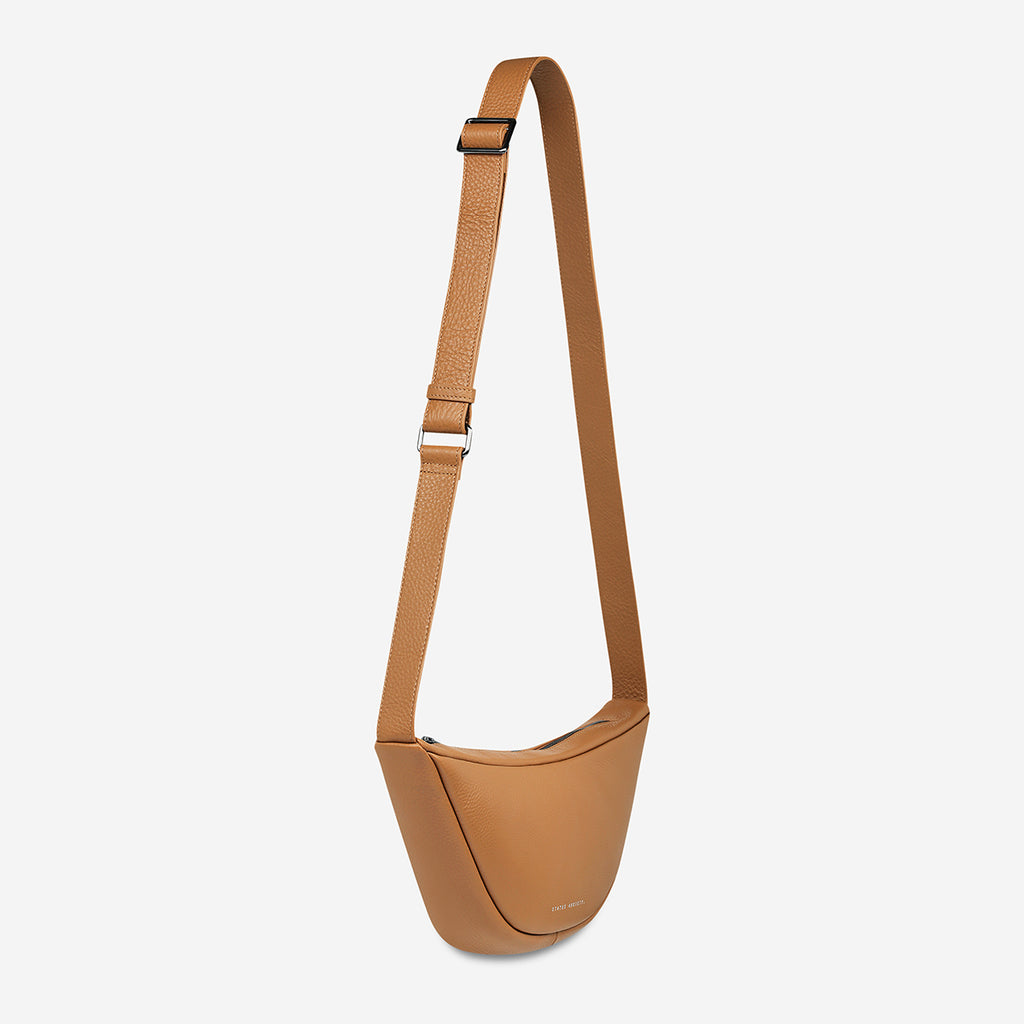 Glued To You Women's Tan Leather Crossbody Bag Status Anxiety®