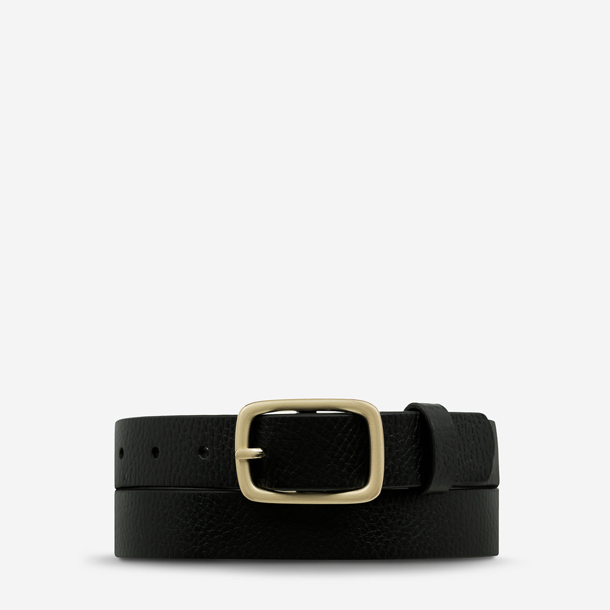 Nobody's Fault Women's Black/Gold Leather Belt Status Anxiety®