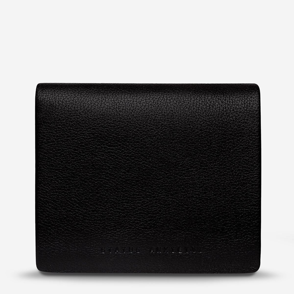 Nathaniel Men's Tri-Fold Black Leather Wallet | Status Anxiety