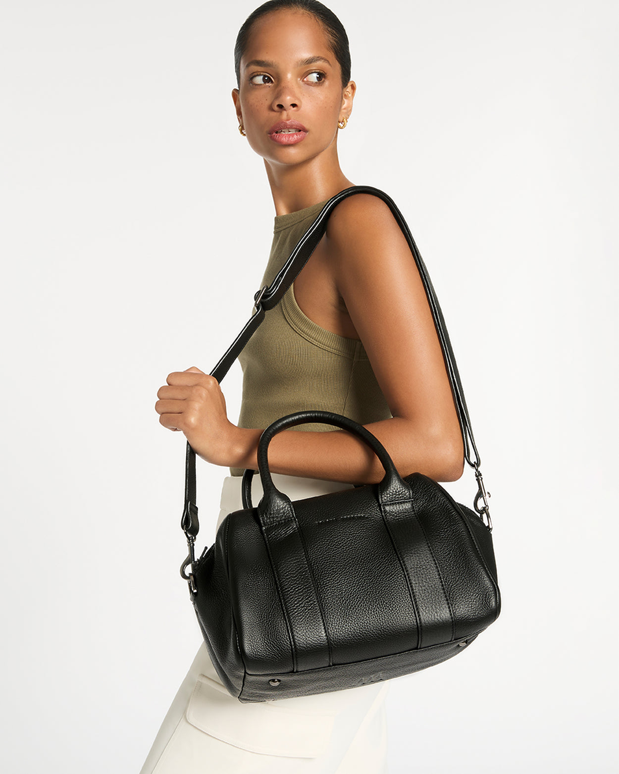 Status Anxiety As She Pleases Leather Handbag