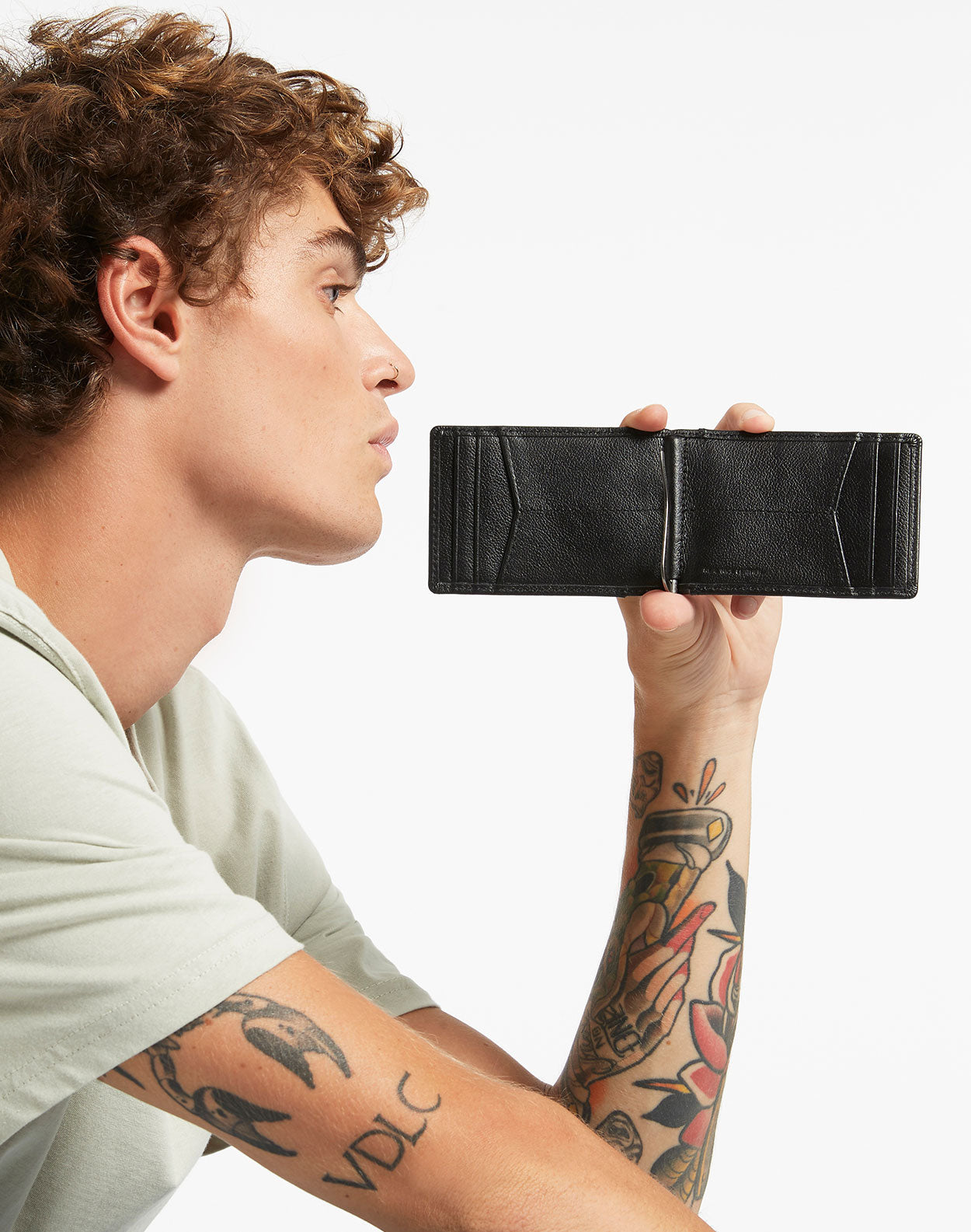 Status Anxiety Men's Leather Bi-Fold Wallets