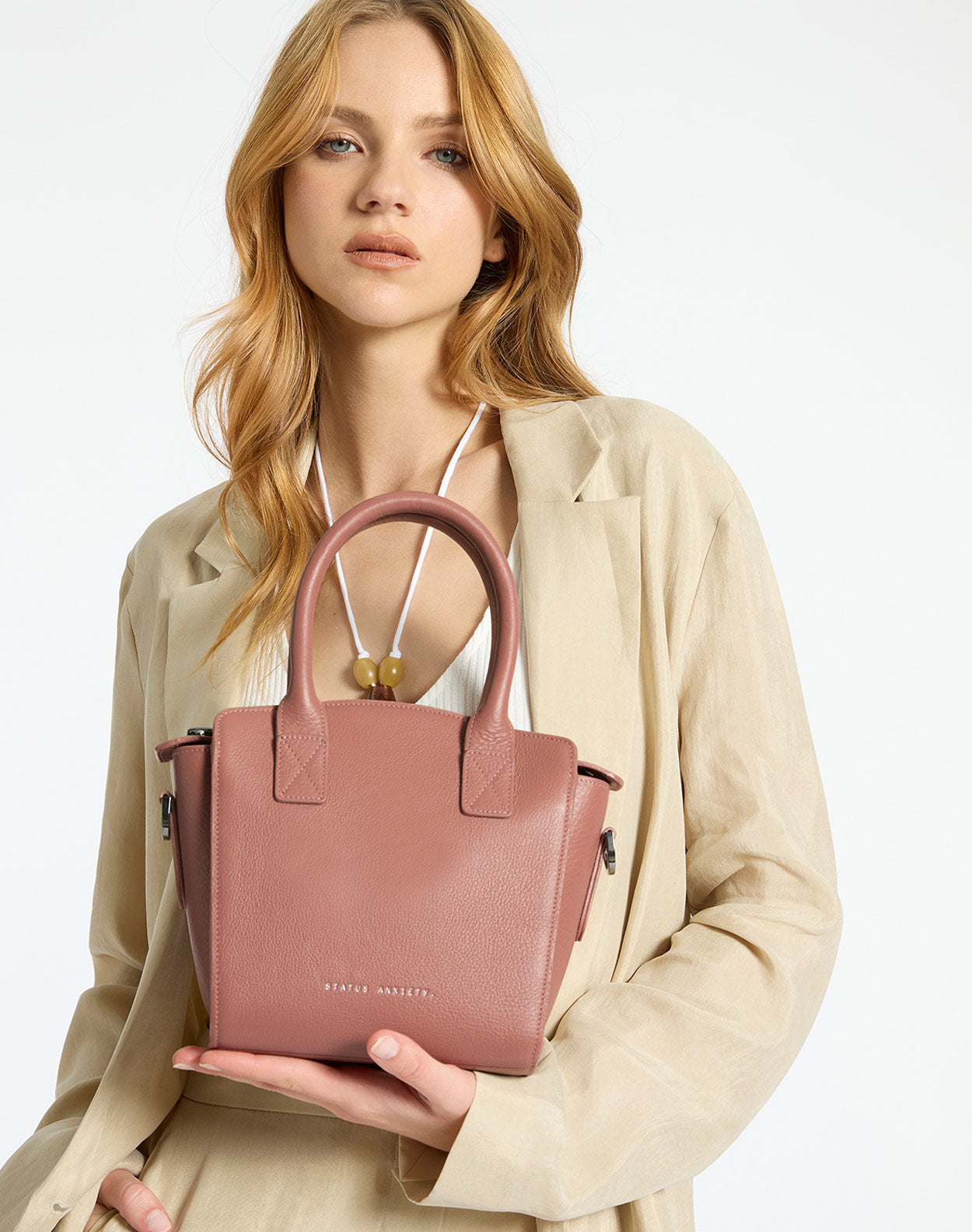 Status Anxiety Worst Behind Us Leather Handbag