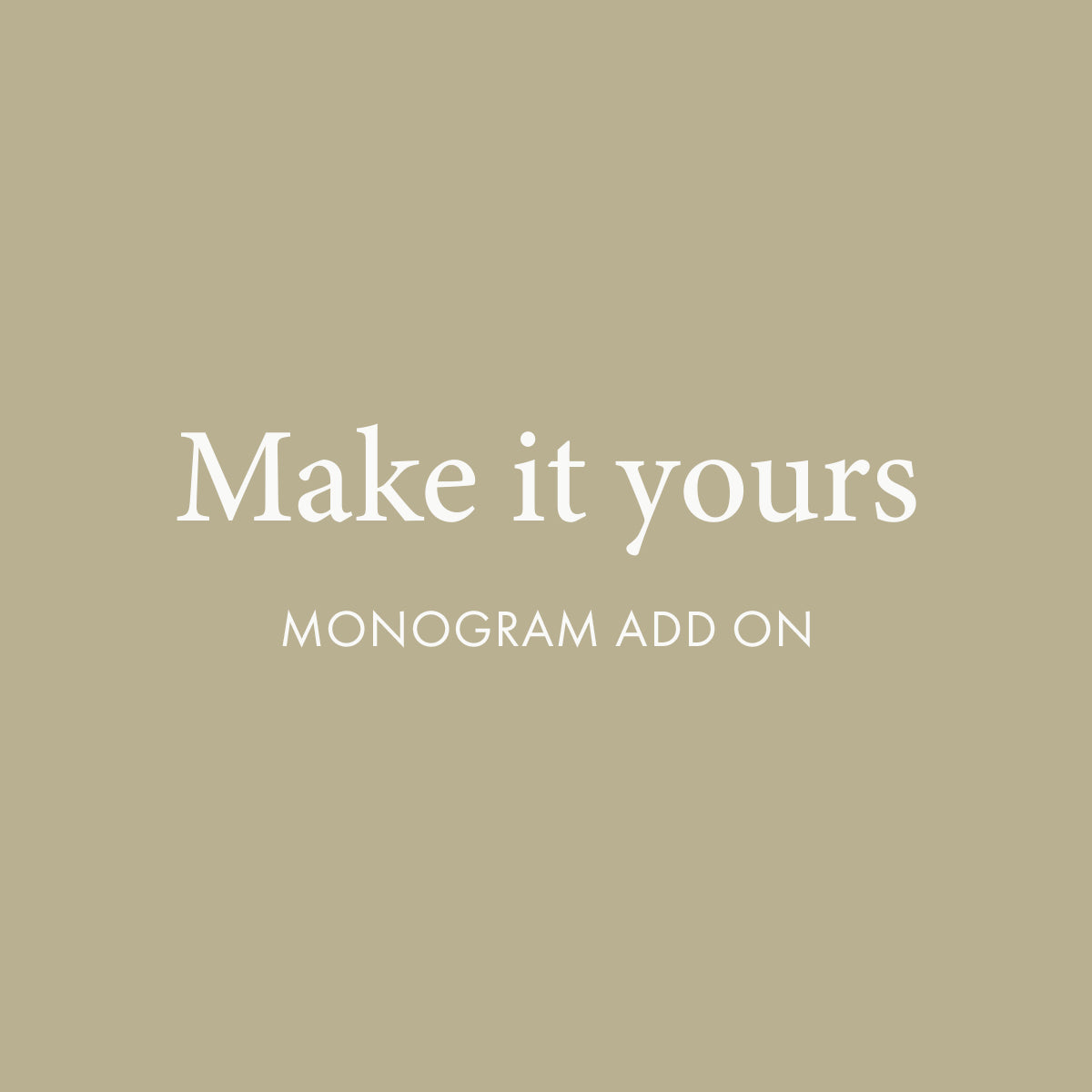 Monogram Add On
