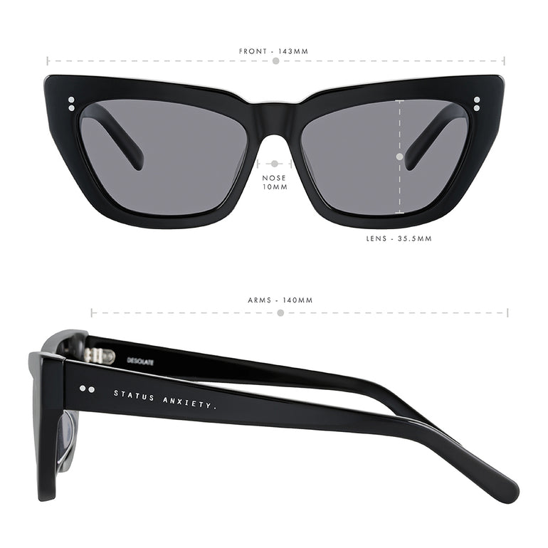 Status Anxiety Desolate Sunglasses Black