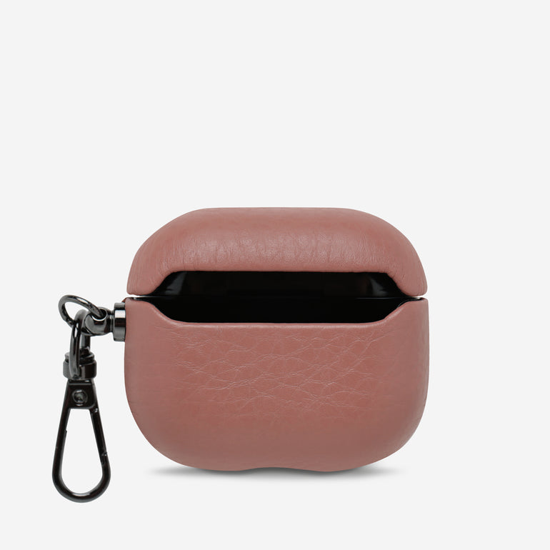 Status Anxiety Miracle Worker Leather Airpods Case Dusty Rose