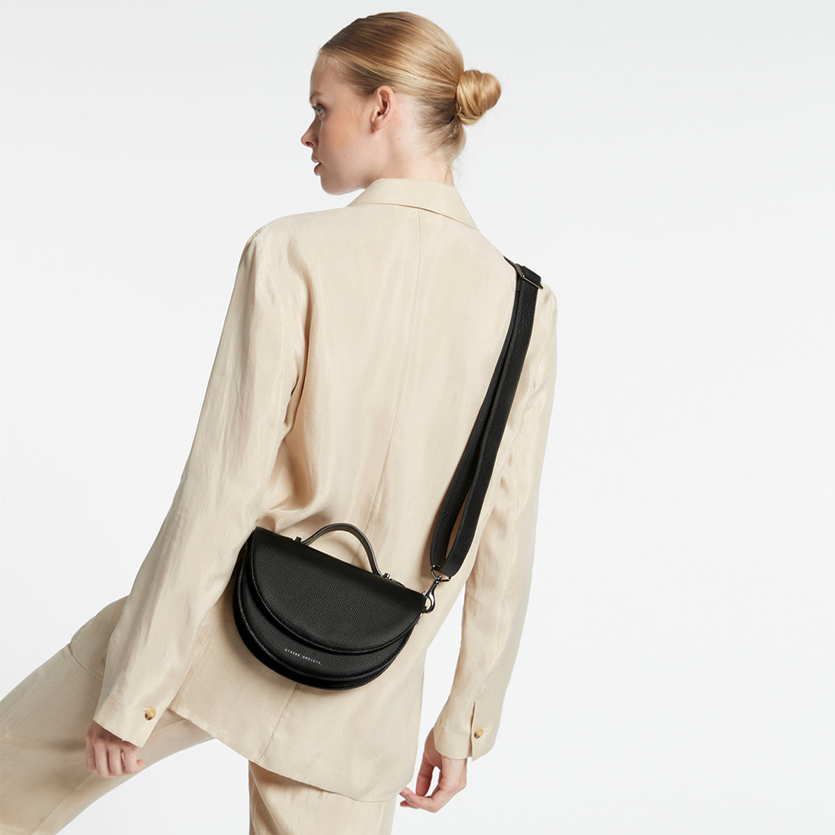LEATHER STRAP WIDE - black