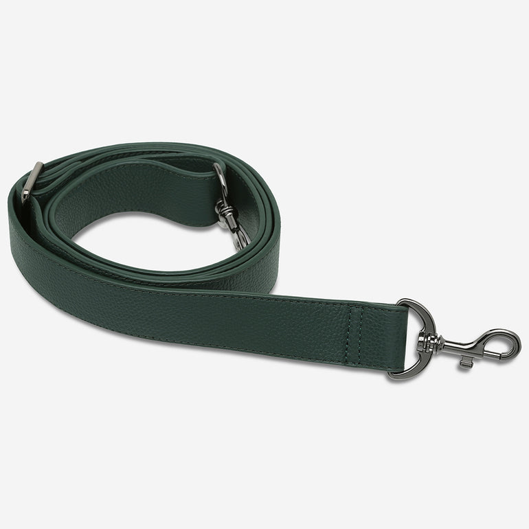 Status Anxiety Green Wide Leather Strap for Bags 