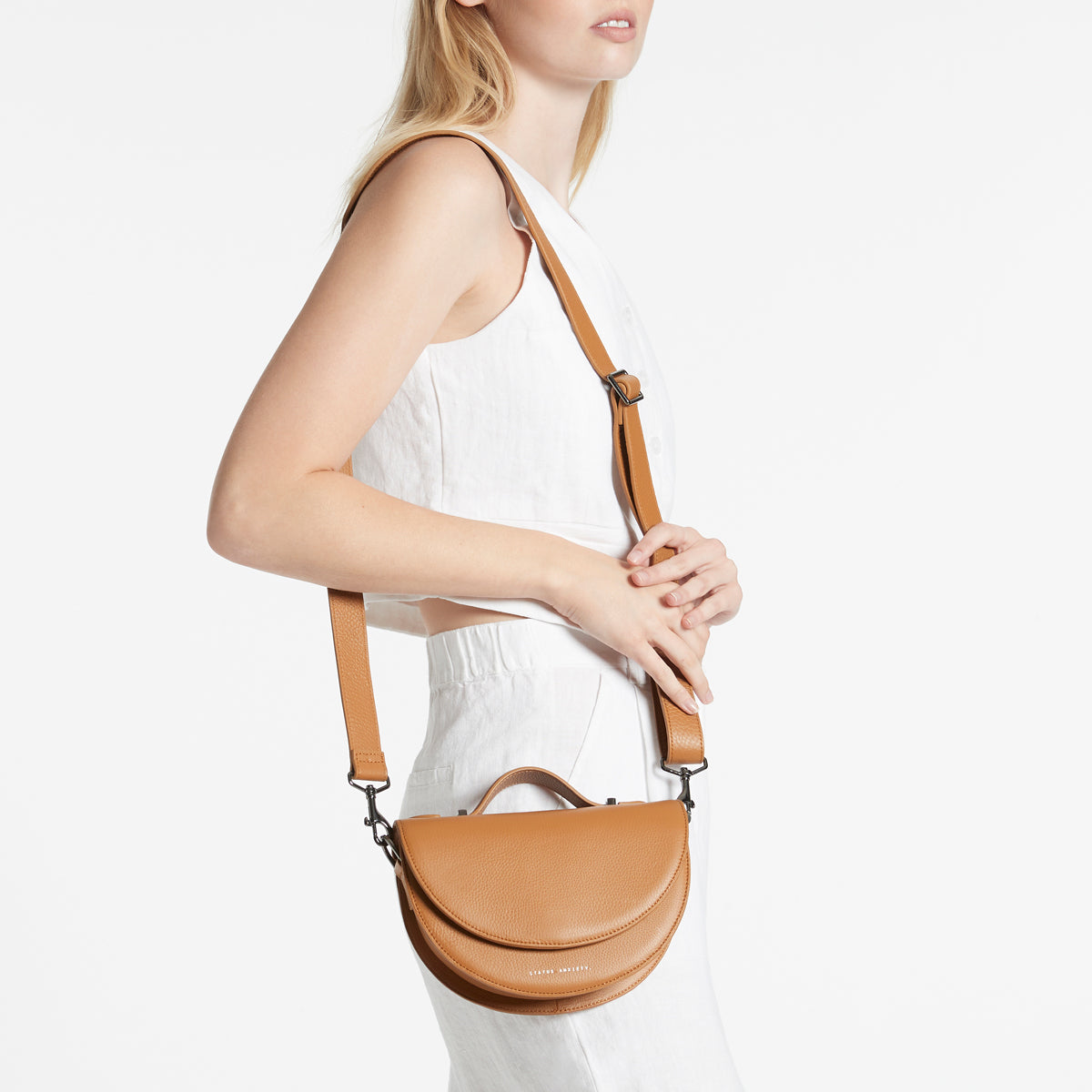 LEATHER STRAP WIDE - tan