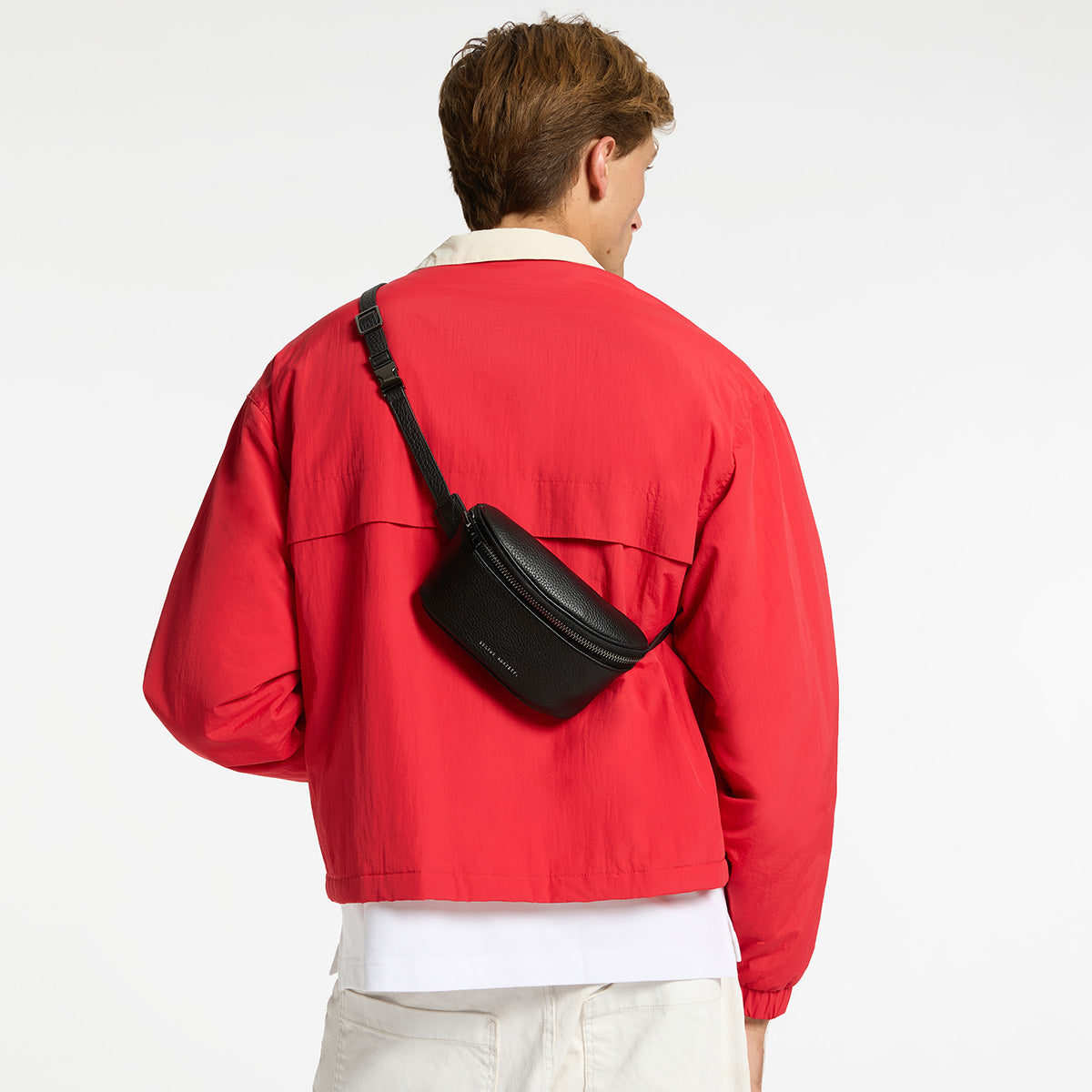 Status Anxiety Best Lies Leather Black Bum Bag For Men