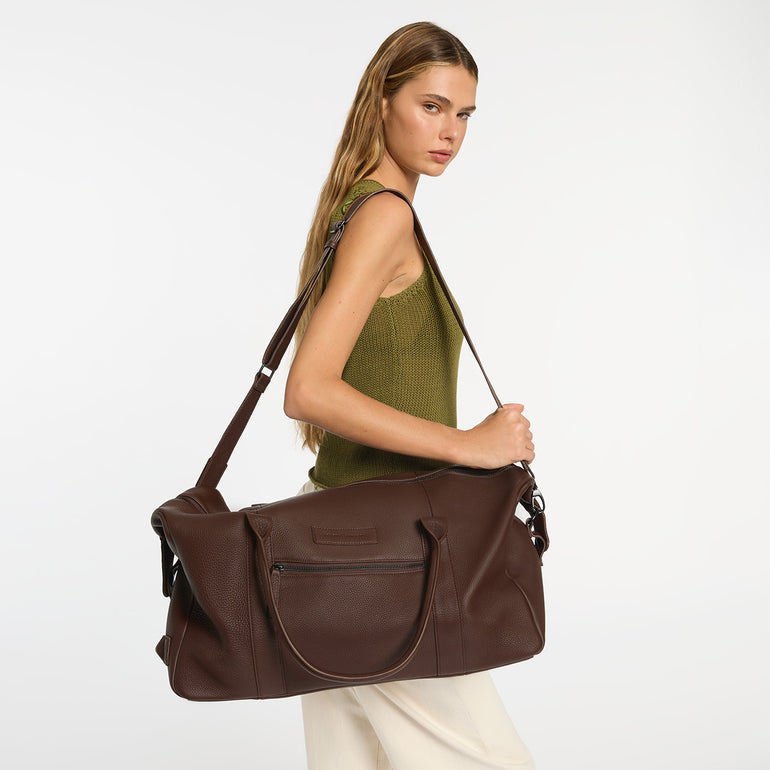 storksak bugaboo leather bag Everything I Wanted Cocoa Leather Duffle Bag
