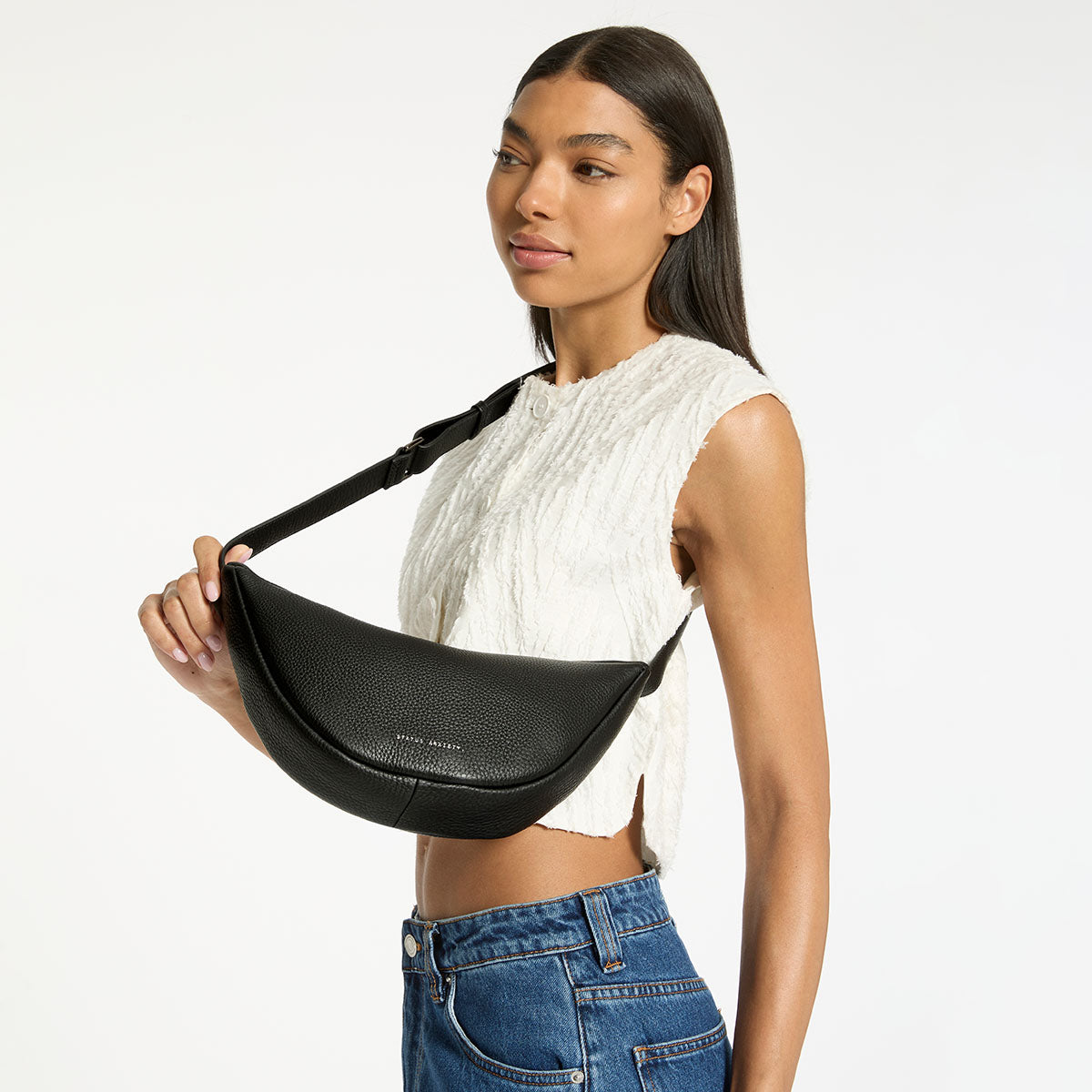 Glued To You Women's Black Leather Crossbody Bag | Status Anxiety®