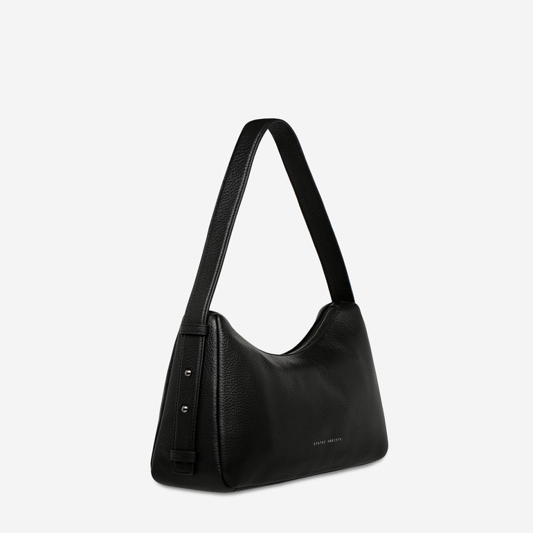 Status Anxiety Hide Out Women's Leather Shoulder Bag Black