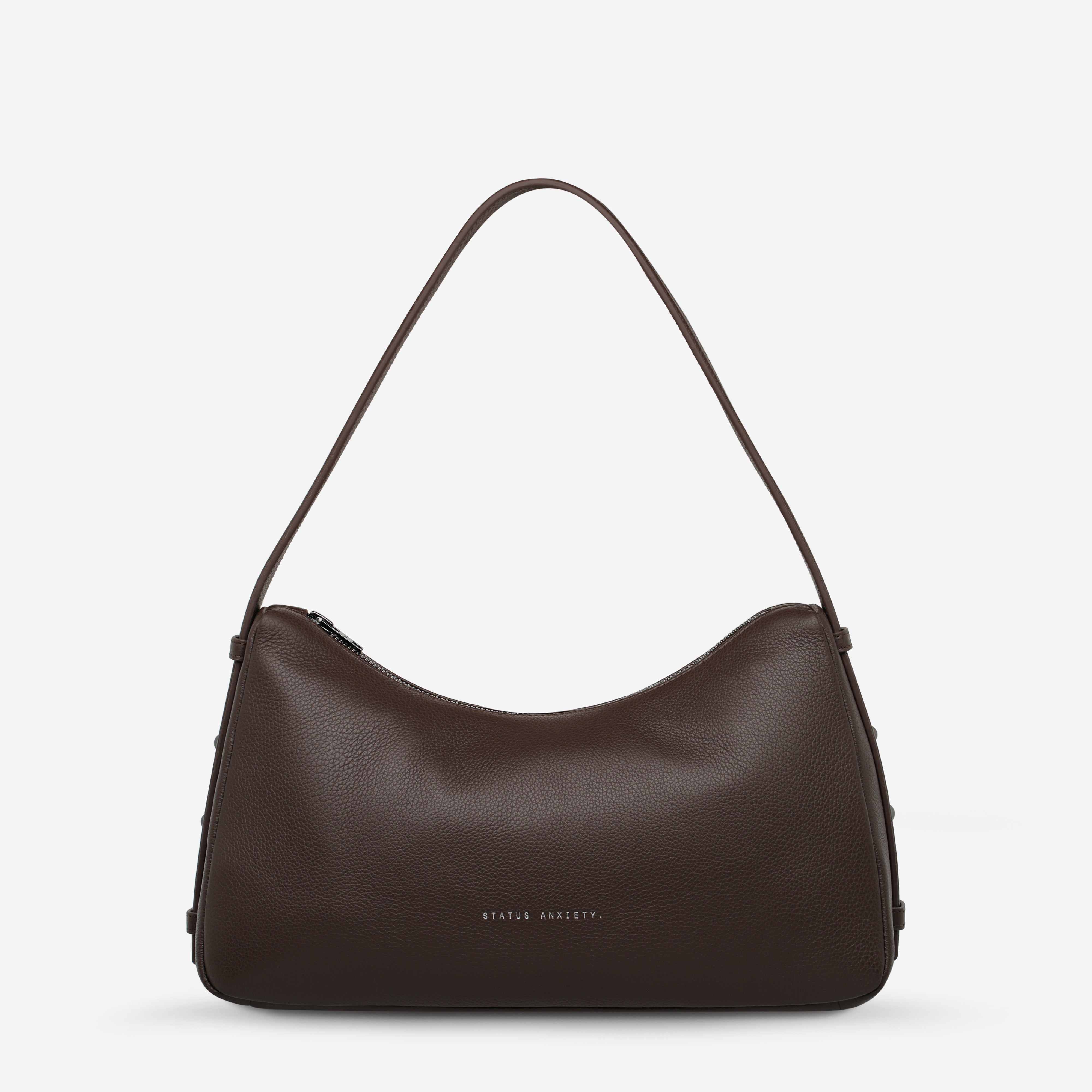 Status Anxiety Hide Out Women's Leather Shoulder Bag Cocoa