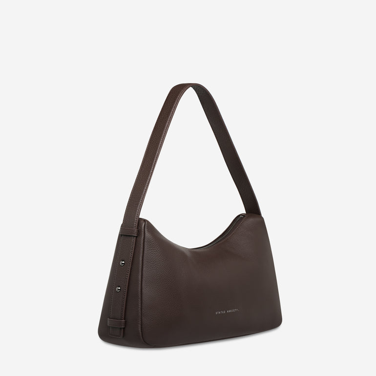 Status Anxiety Hide Out Women's Leather Shoulder Bag Cocoa