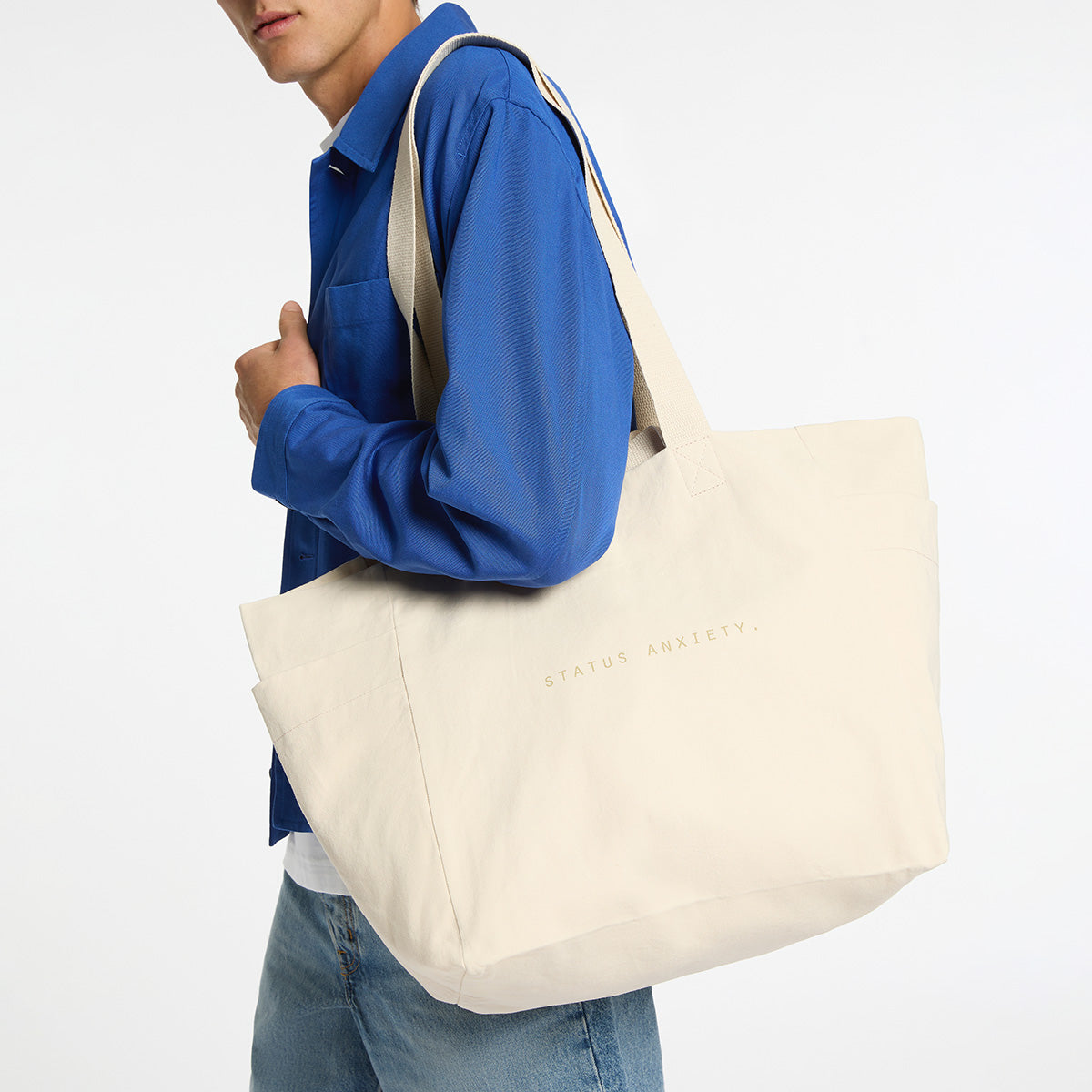 Status Anxiety Knees Deep Tote Bag Cream