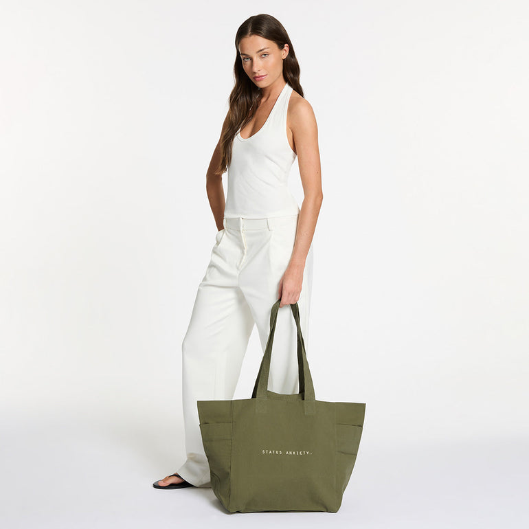 Status Anxiety Knees Deep Tote Bag Fern