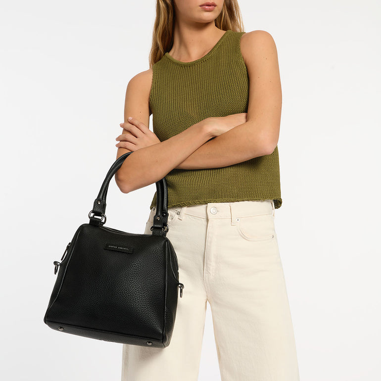 Status Anxiety Last Mountains Women's Leather Handbag Black
