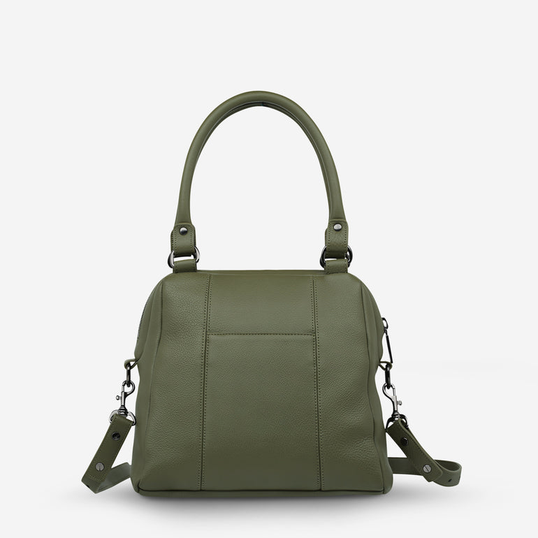 Status Anxiety Last Mountains Women's Leather Handbag Khaki