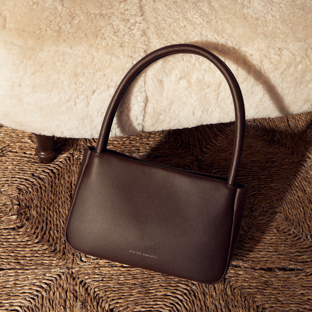 Light Of Day Women's Cocoa Leather Handbag | Status Anxiety®