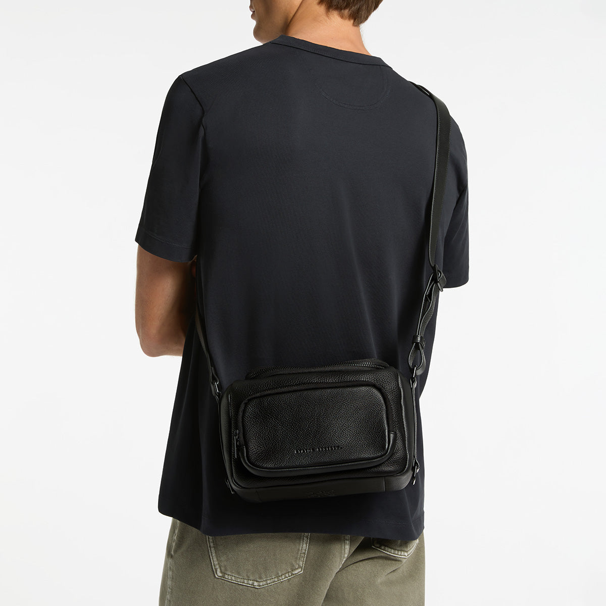 Loved You First Black Leather Camera Bag | Status Anxiety®