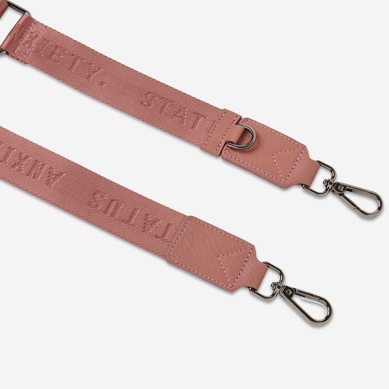 Status Anxiety Dusty Rose Thin Web Strap for Bags