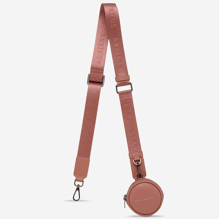 Status Anxiety Dusty Rose Thin Webbed Strap for Bags 