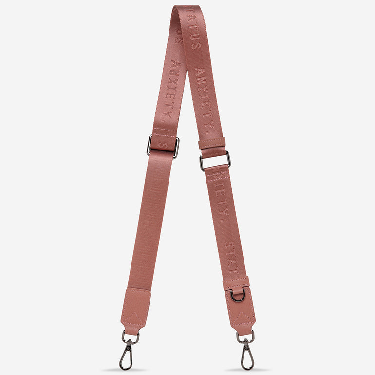Status Anxiety Dusty Rose Thin Webbed Strap for Bags 