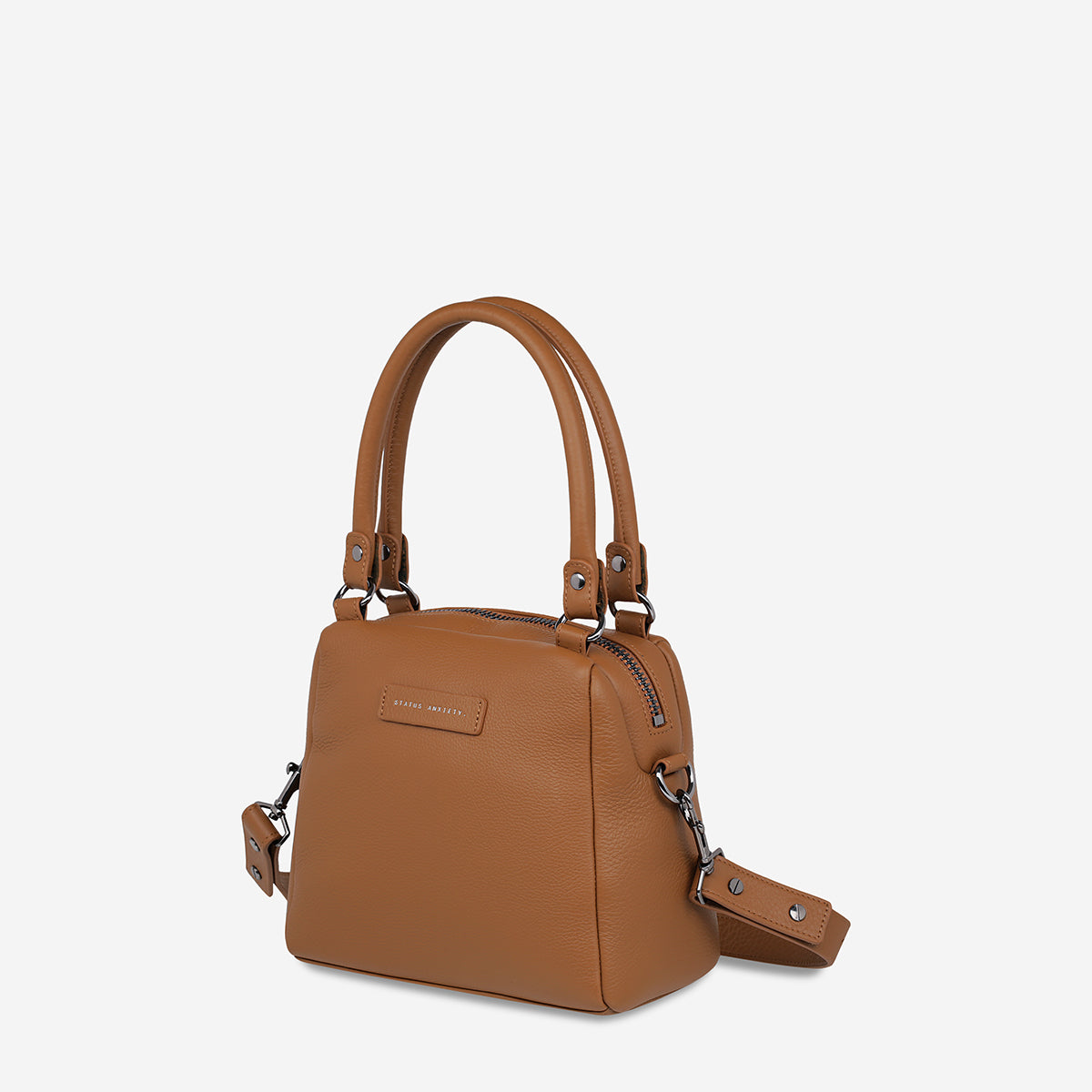 Status Anxiety Mini Mountains Women's Leather Handbag Camel