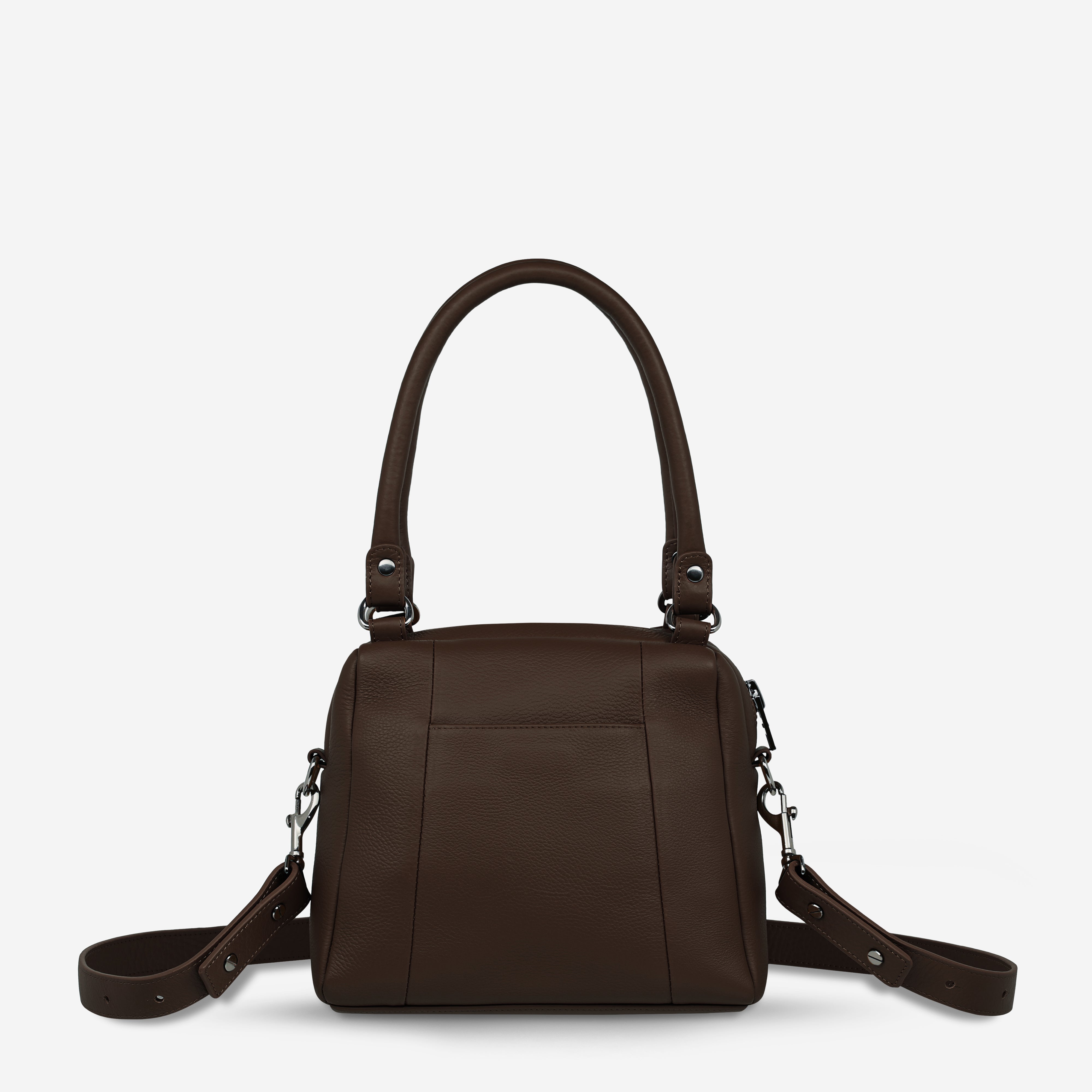 Mini Mountains Women's Cocoa Leather Handbag | Status Anxiety®