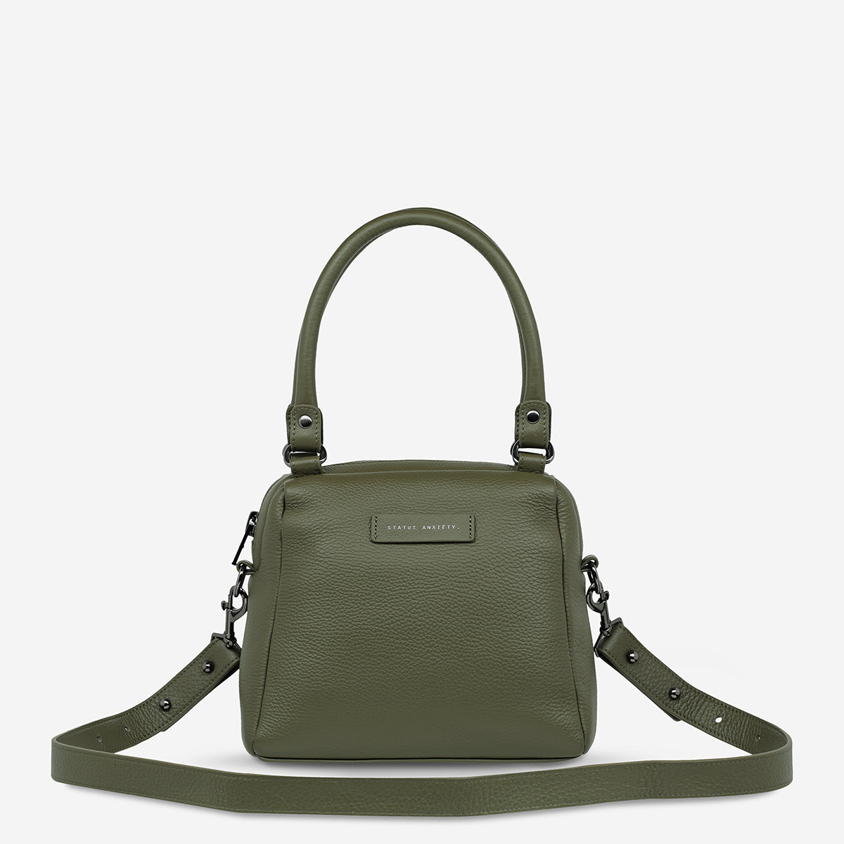 Status Anxiety Mini Mountains Women's Leather Handbag Khaki