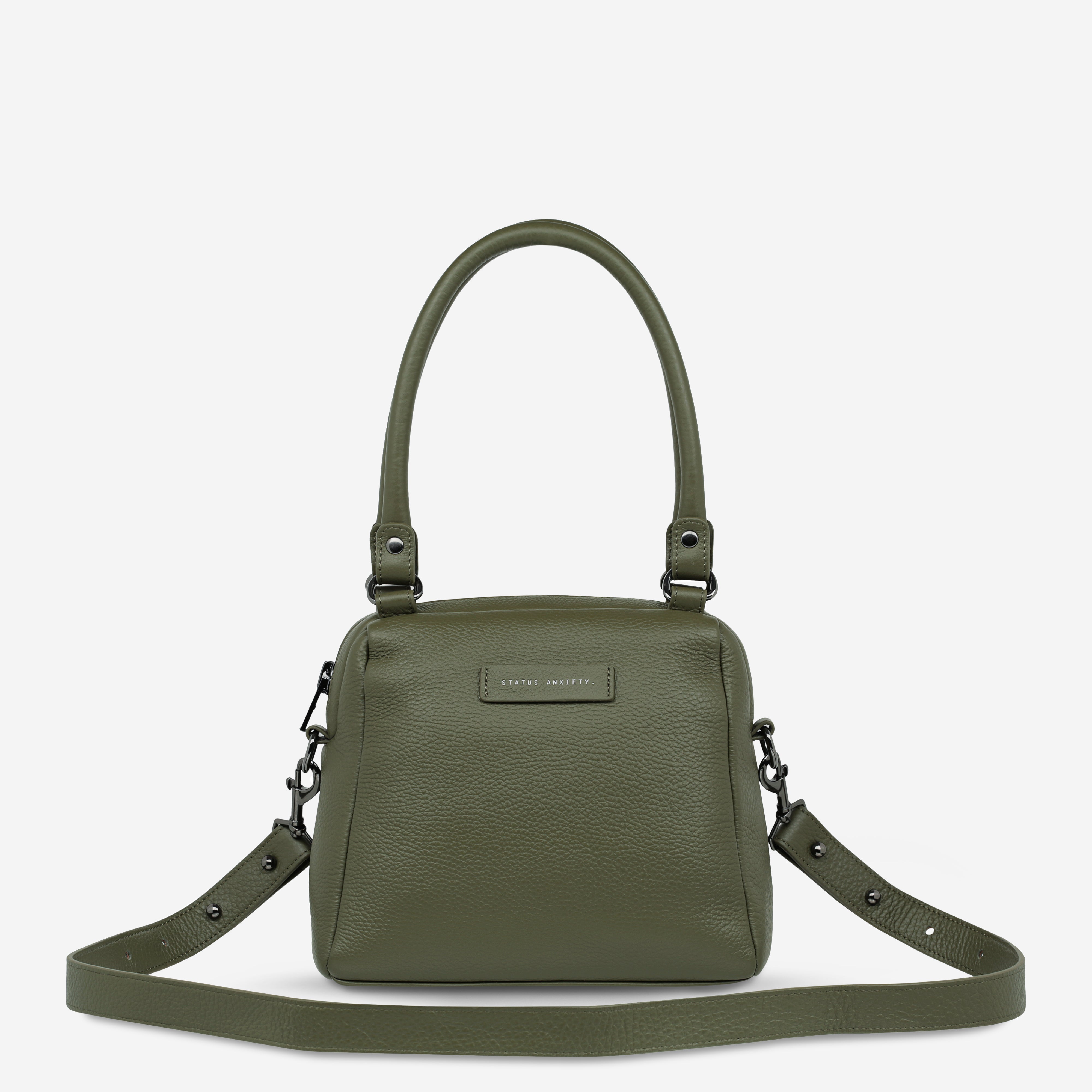 Status Anxiety Mini Mountains Women's Leather Handbag Khaki