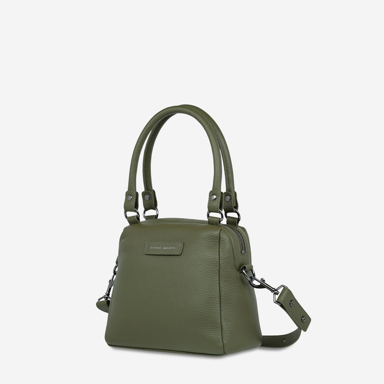 Status Anxiety Mini Mountains Women's Leather Handbag Khaki