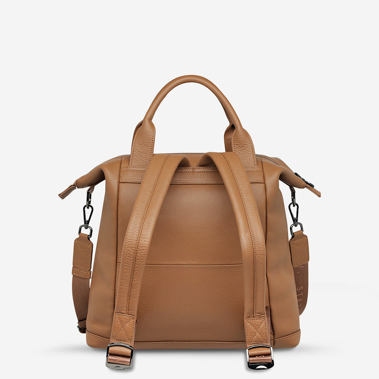 Mini Waves Camel Leather Backpack