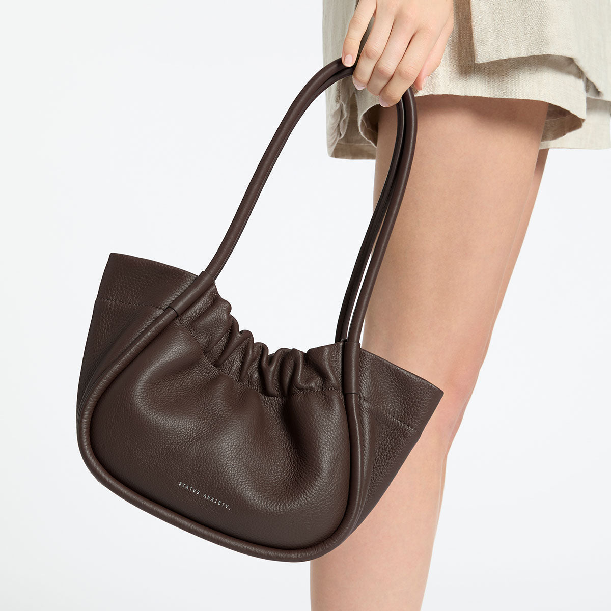 Status Anxiety Ordinary Pleasures Women's Leather Handbag Cocoa