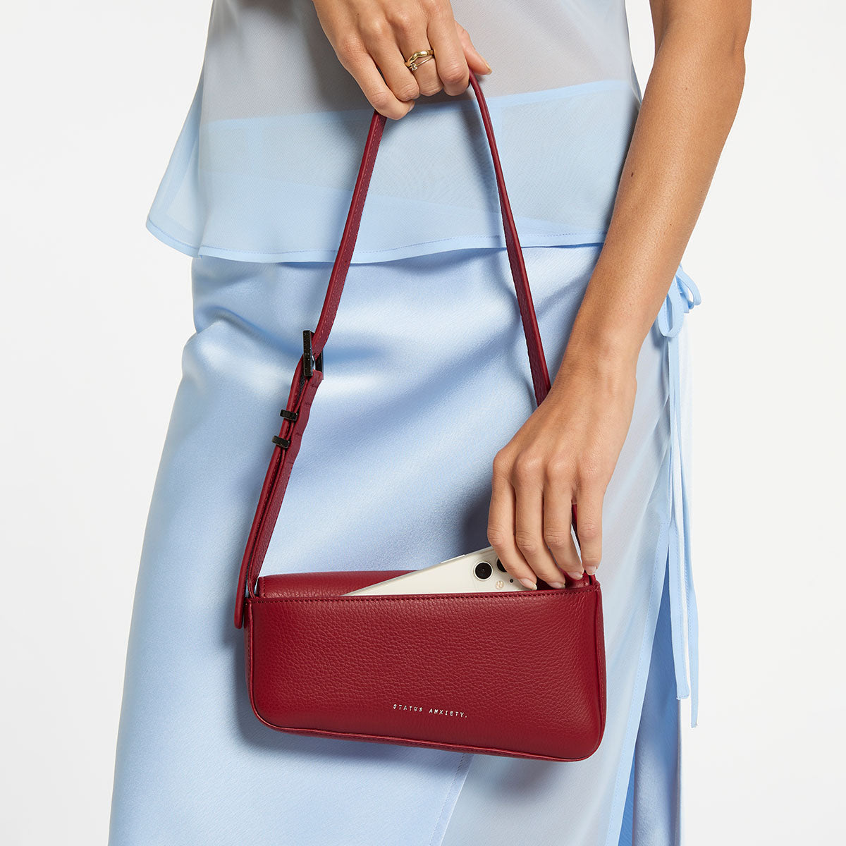 Status Anxiety Overnight Obsession Women's Leather Bag Rouge