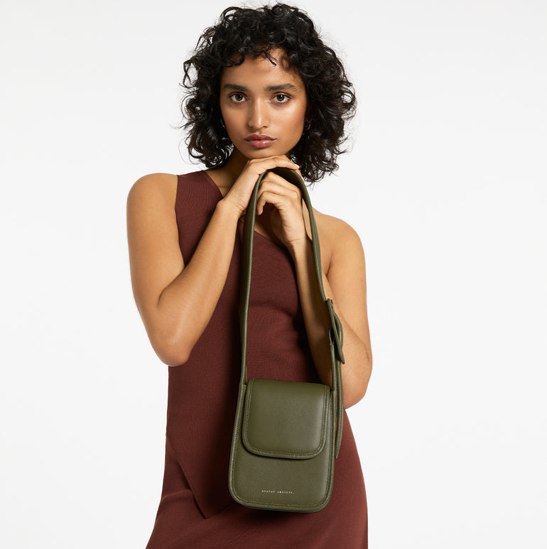 Status Anxiety Perplex Women's Leather Bag Khaki