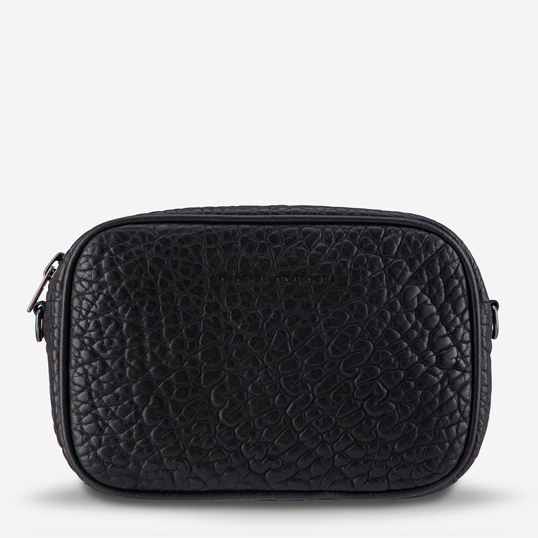 Status Anxiety Plunder Women's Leather Crossbody Bag Black Bubble
