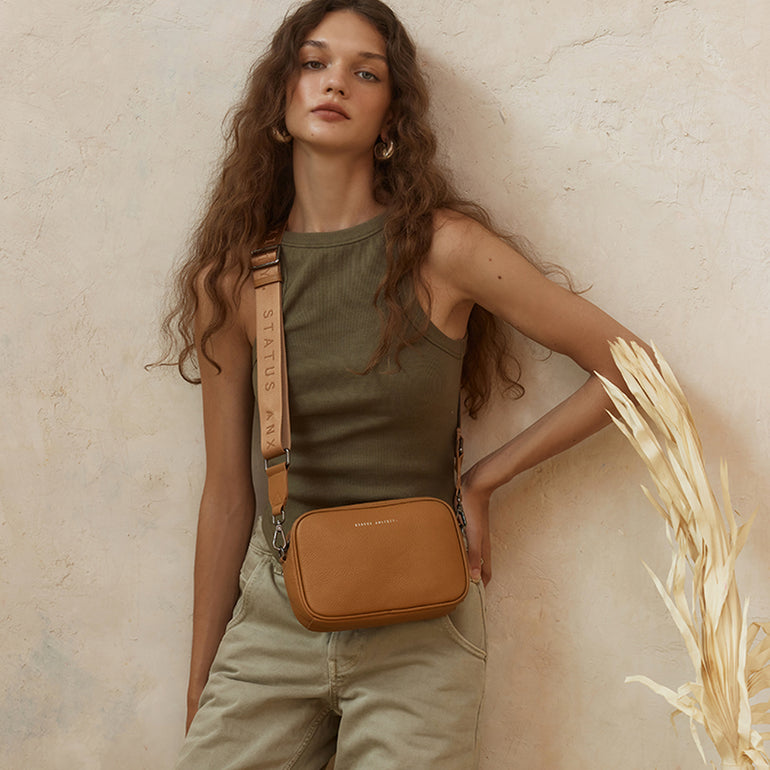 Status Anxiety Plunder With Webbed Strap Tan