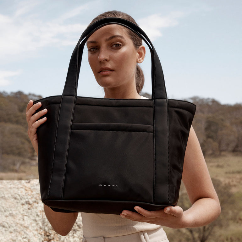 Status Anxiety Mikah Tote Bag Black Recycled