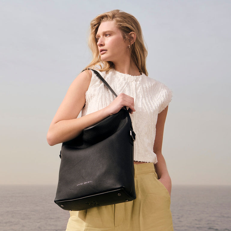 Status Anxiety Ready and Willing Women's Leather Tote Bag Black