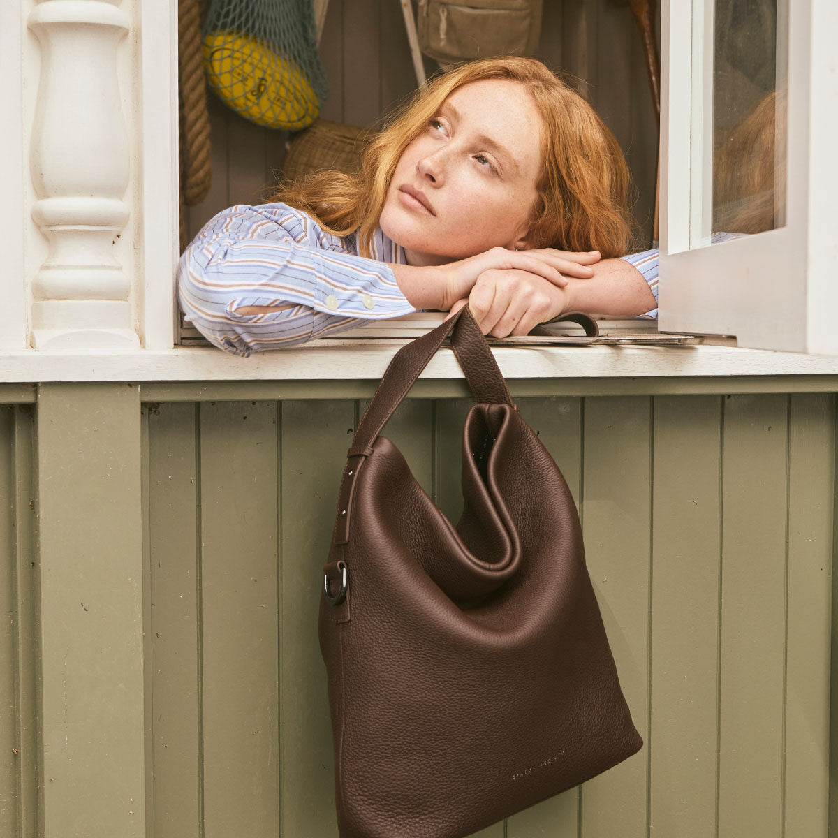 Ready and Willing Women's Cocoa Leather Tote Bag | Status Anxiety®