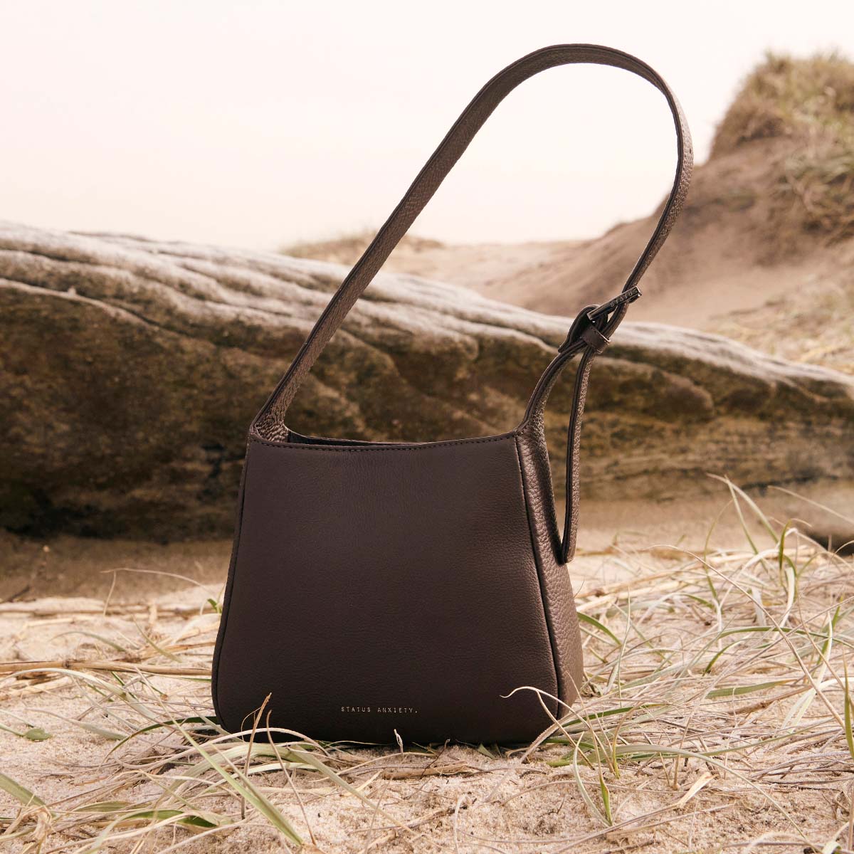 Status Anxiety Slipping Away Women's Leather Bag Cocoa