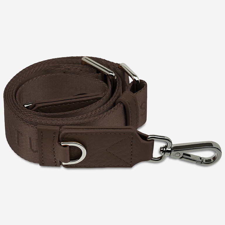 Status Anxiety Cocoa Thin Web Strap for Bags