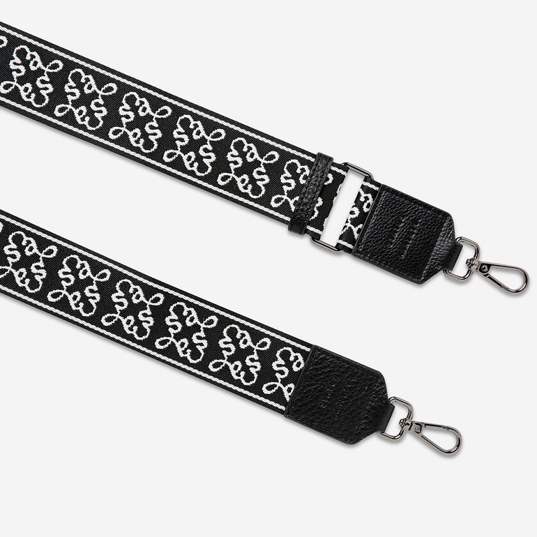 Status Anxiety Black Jacquard Strap for Bags