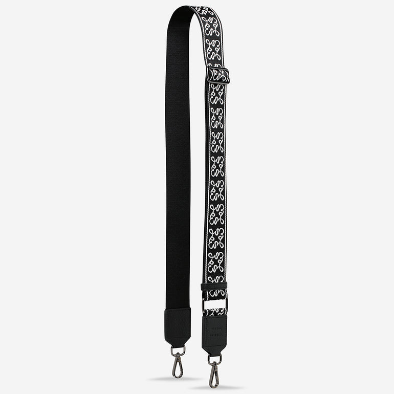 Status Anxiety Black Jacquard Strap for Bags