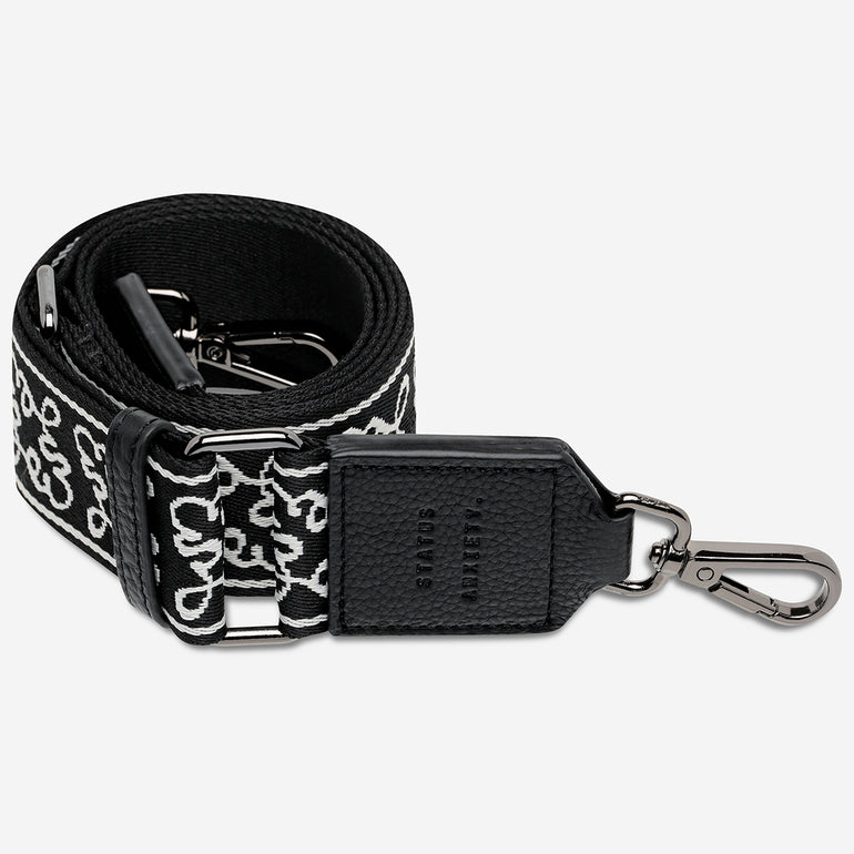 Status Anxiety Black Jacquard Strap for Bags